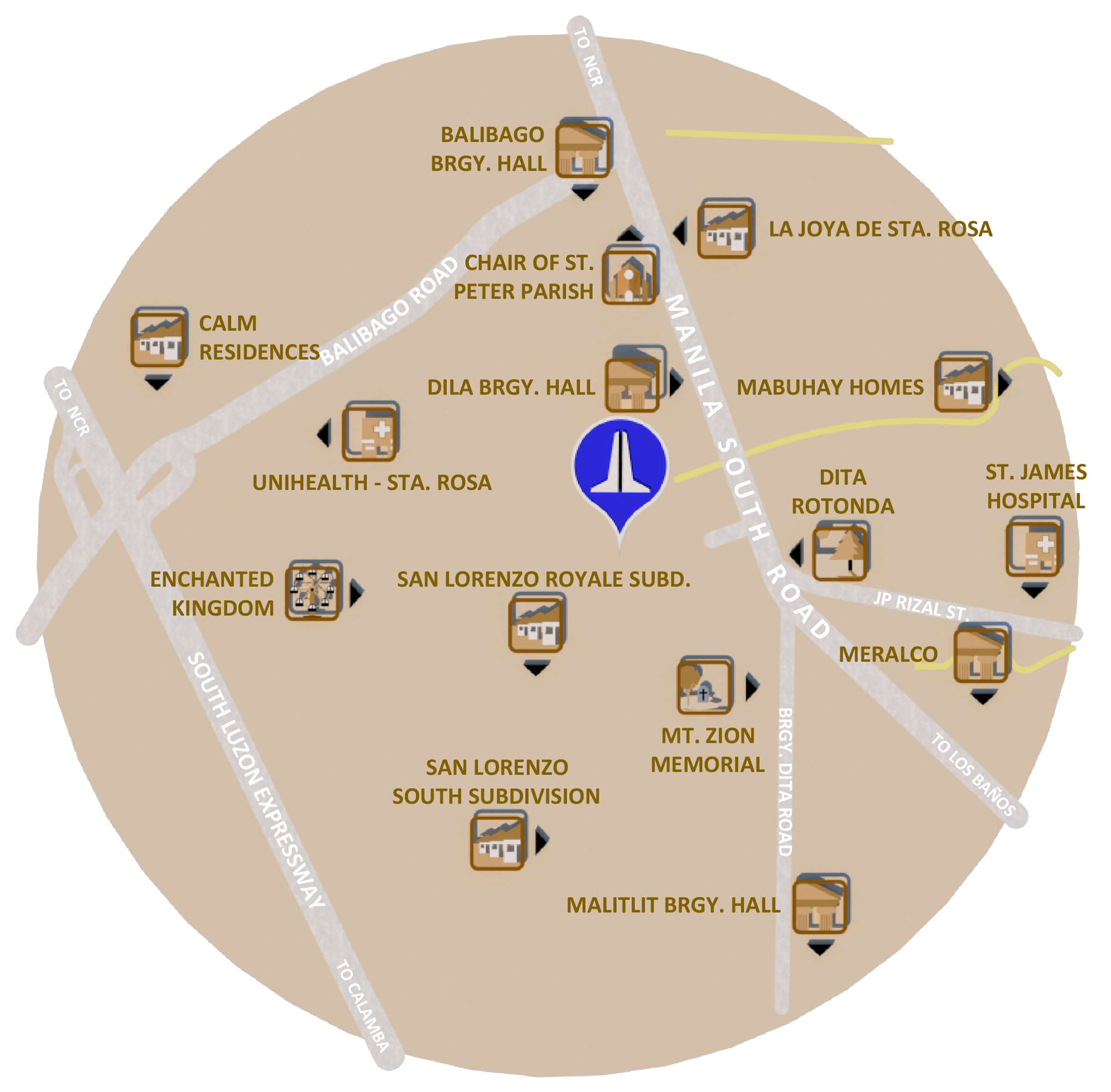 STA ROSA MAP